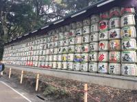 Sake Barrels - Meiji Jingu Shrine, Shibuya, Tokyo, Japan.