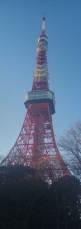 Daytime view of Tokyo Tower, Minato-ku.
