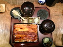 Double layered Unagi Rice Bento box at Nihonbashi Tamai, Nihonbashi, Chuo-ku.